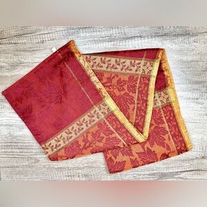 Table runner 90” L x 12” W fall maple leaf jacquard EUC